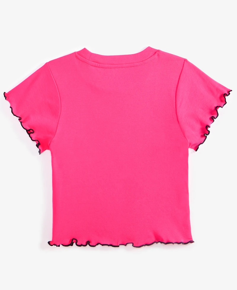 With Jules Big Girls Lettuce-Edge T-Shirt