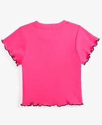 With Jules Big Girls Lettuce-Edge T-Shirt