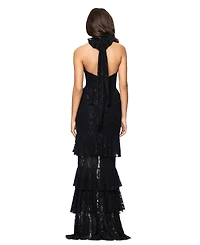Betsy & Adam Women's Ruffle Tiered Lace Gown
