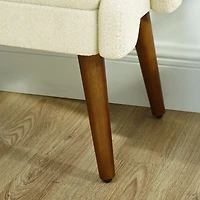 Streamdale Beige Bench Loop Yarn, Soft Cushion, Geometric Arms