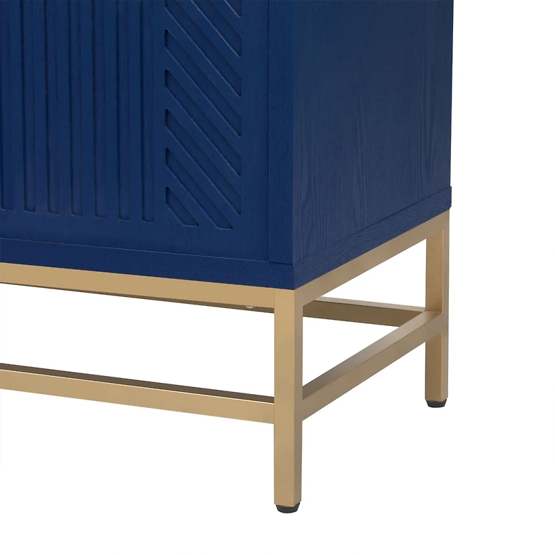 Streamdale Retro Sideboard with Adjustable Shelves (Navy)