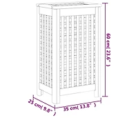 Wash Bin 13.8"x9.8"x23.6" Solid Wood Teak