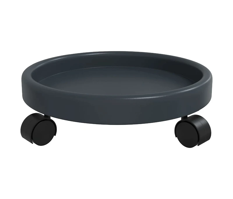 Plant Trolleys with Wheels 2 pcs Gray Diameter 13.4" 77.2 lb