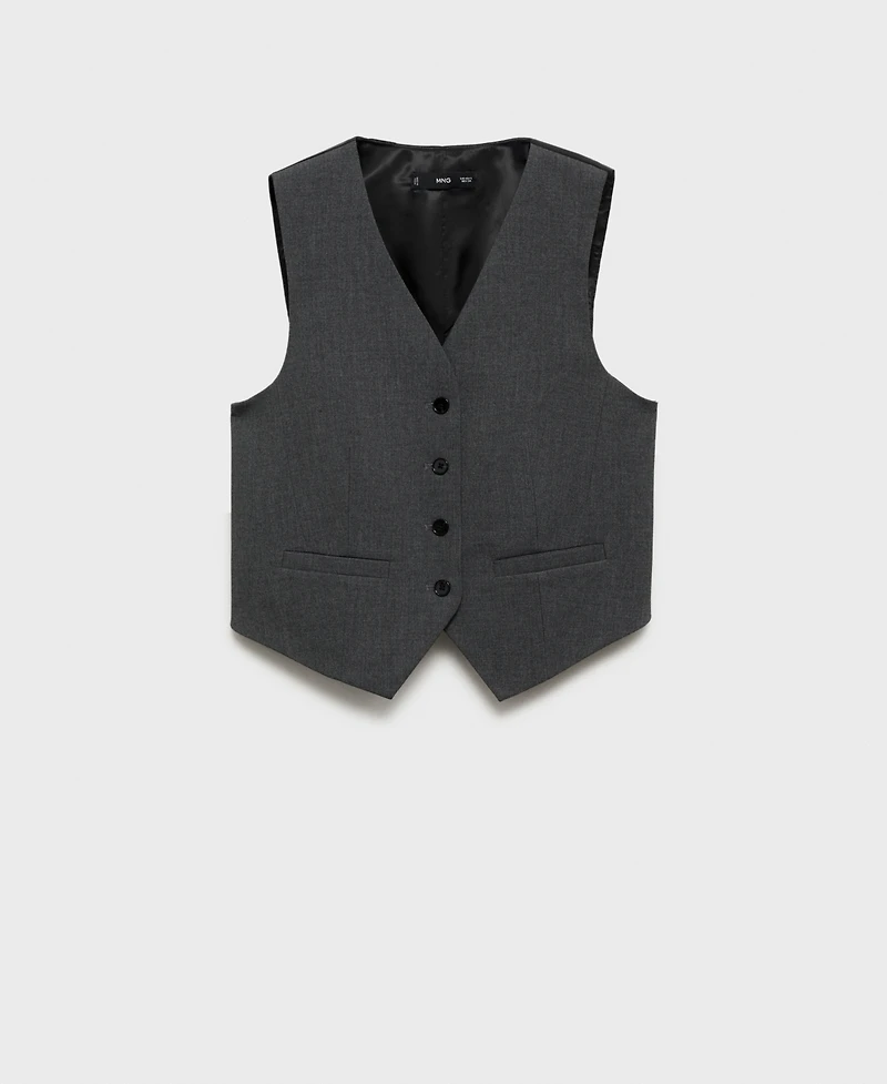 Mango Women's Adjustable Belt Gilet Vest
