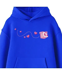 Minecraft Boys Block Butterfly Flying Youth Royal Blue Graphic Hoodie-Large