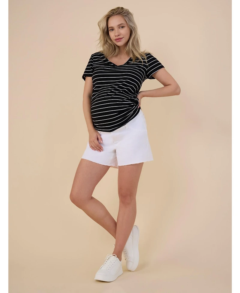 Motherhood Maternity Under the Belly Cut Off Denim Short