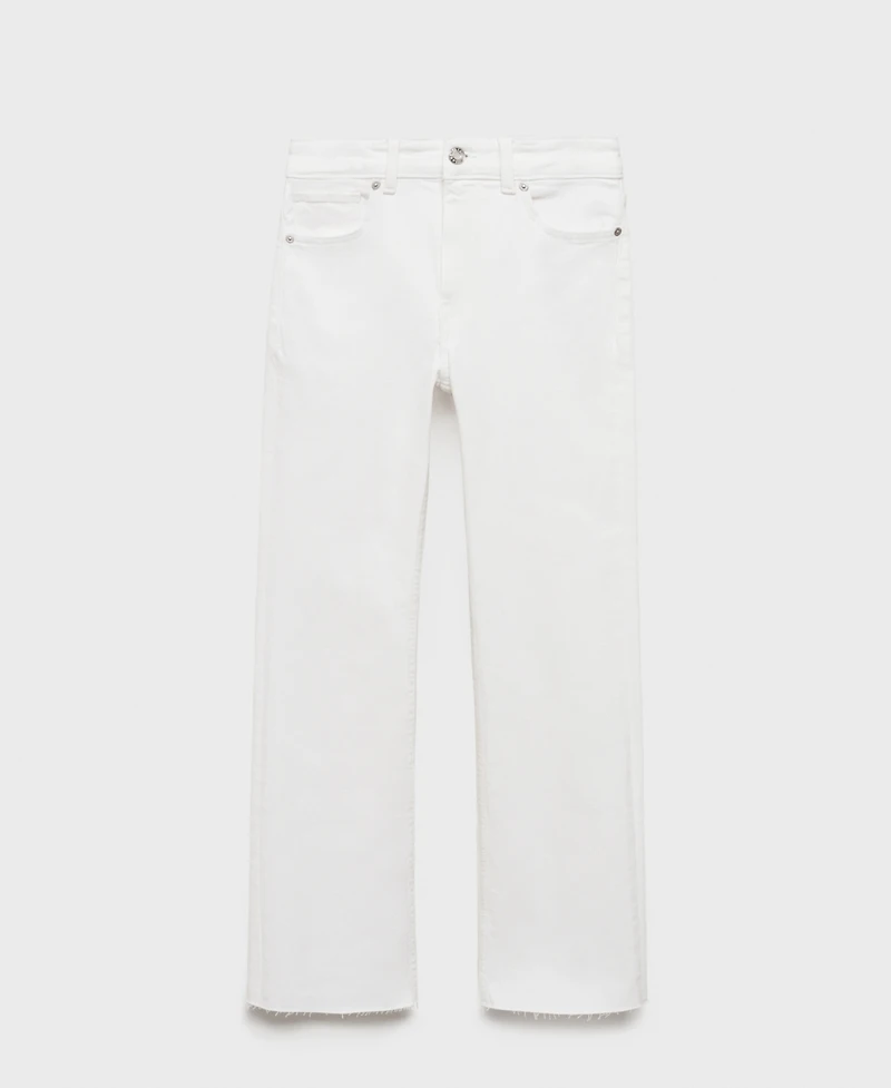 Mango Women's Sienna Flared Cropped Jeans