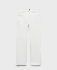 Mango Women's Sienna Flared Cropped Jeans