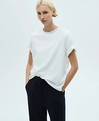 Mango Women's Wide Leg Jogger Pants