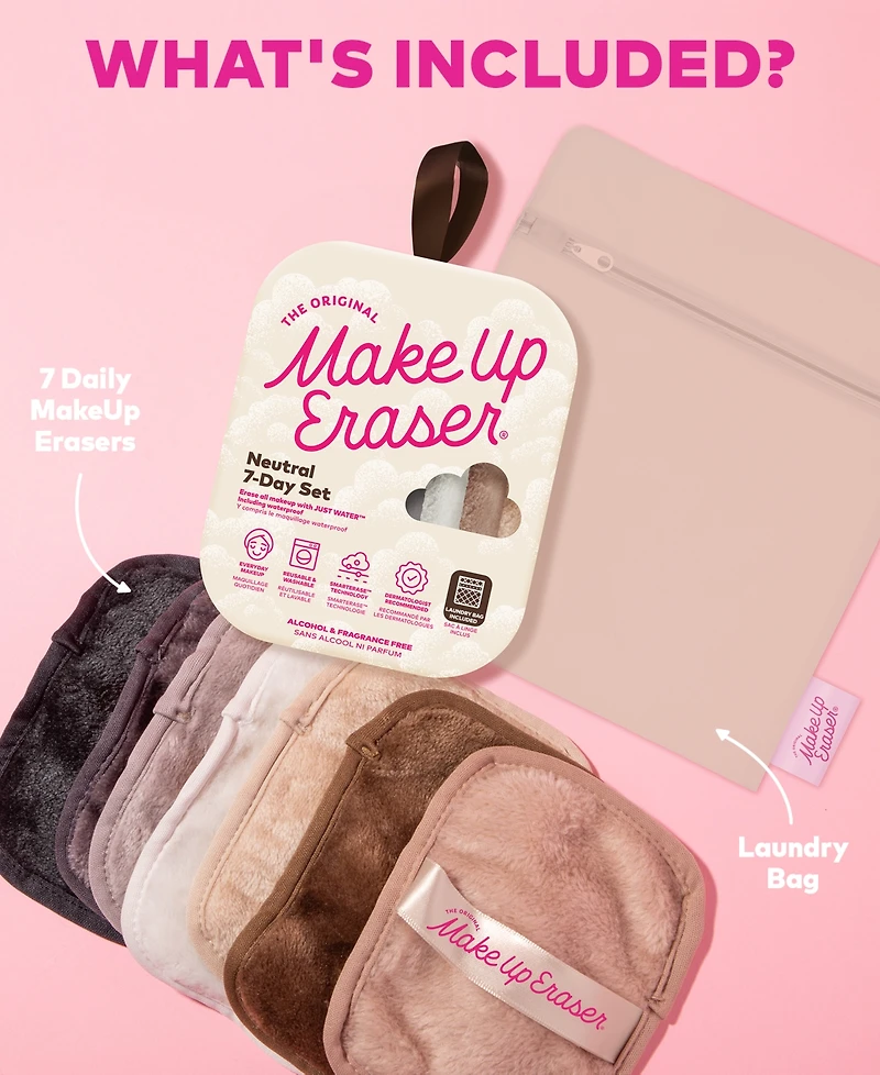 MakeUp Eraser 7-Pc. Neutral Makeup-Removing Cloth Set