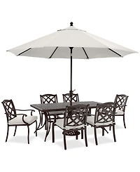 Wythburn Outdoor Dining 7pc Set (72"x38" Table & 4 Lattice Chairs 2 Swivel Chairs), Created for Macy's