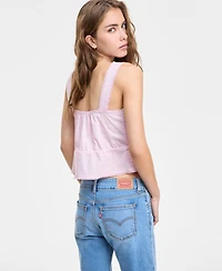 Levi's Women's Brynnley Cotton Lace-Trim Blouse