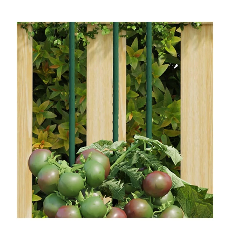 Garden Plant Stakes 30 pcs Green 35.4" Steel