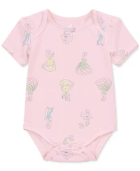 Disney Baby Girls Princesses Bodysuit, Pants & Bib, 3 Piece Set