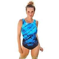 Swimsuits for All Women's Chlorine Resistant High Neck One Piece Swimsuit