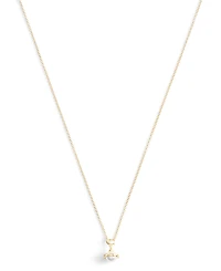 Coach Faux Stone Signature Cultivated Pearl Orb Pendant Necklace
