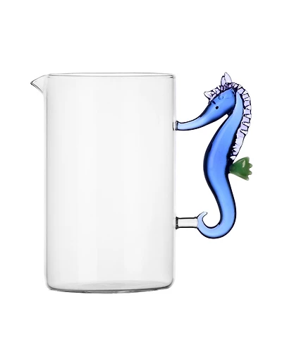Ichendorf Marine Garden Seahorse Glass Jug, 50.7 oz.