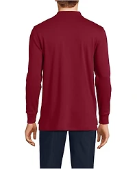 Lands' End Men's Long Sleeve Interlock Polo Shirt