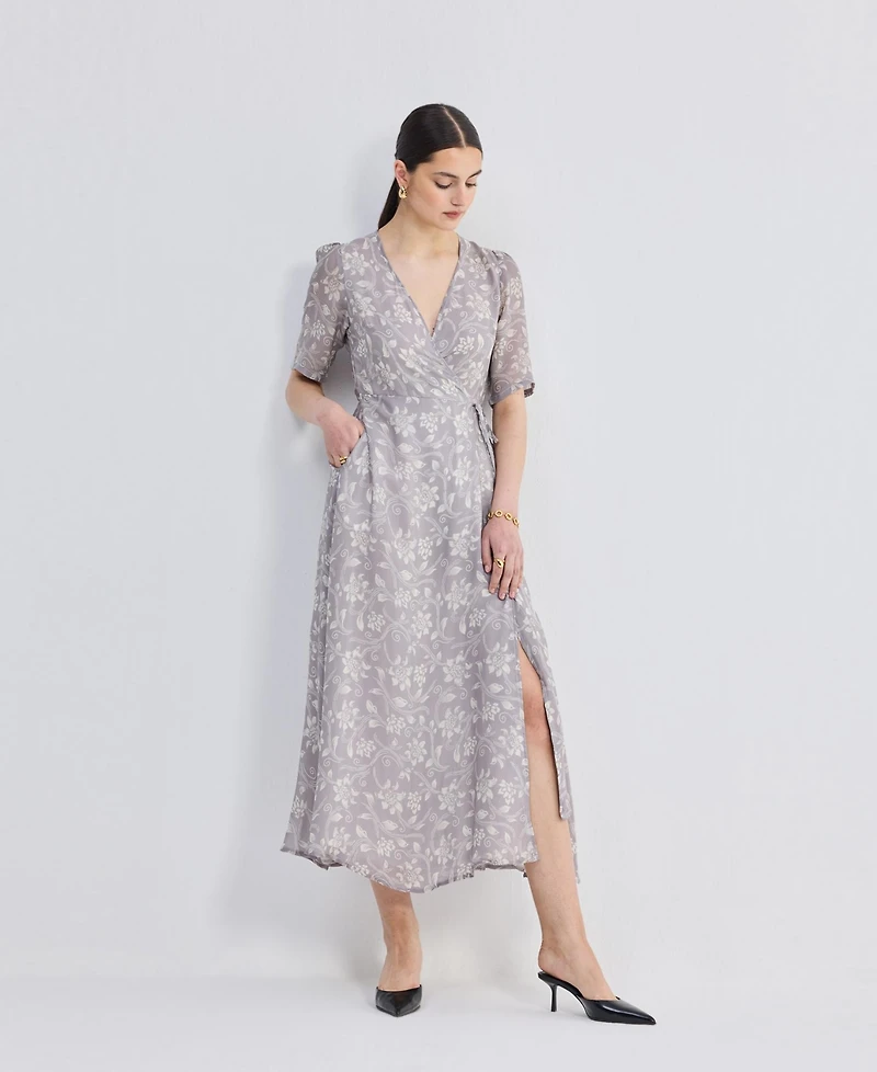 Maxi Wrap Floral dress Vintage Vines