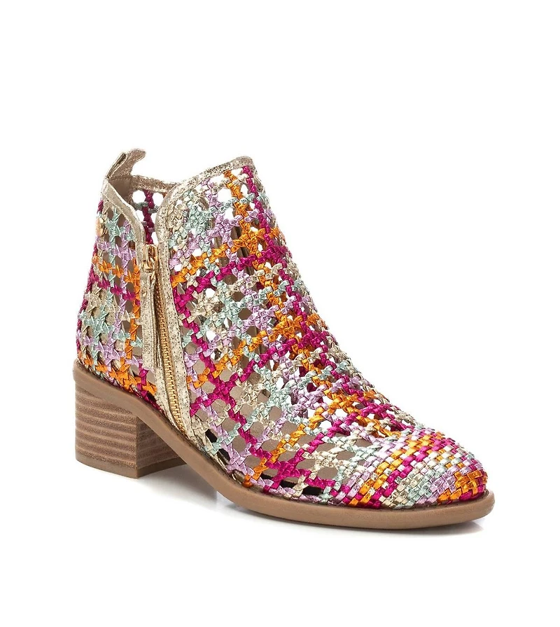 Xti Women's Braided Booties with Side Zipper