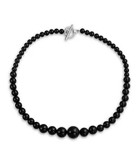 Bling Jewelry Graduated Round Bead Ball Strand Natural Stone Necklace 18 Inches