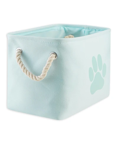 Bone Dry Collapsible Pet Storage Bin With Rope Handles Solid Paw Print