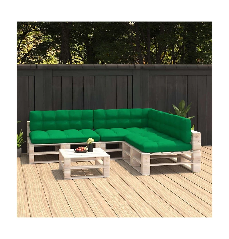 Pallet Sofa Cushions 7 pcs Green