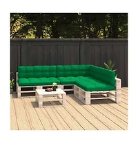Pallet Sofa Cushions 7 pcs Green