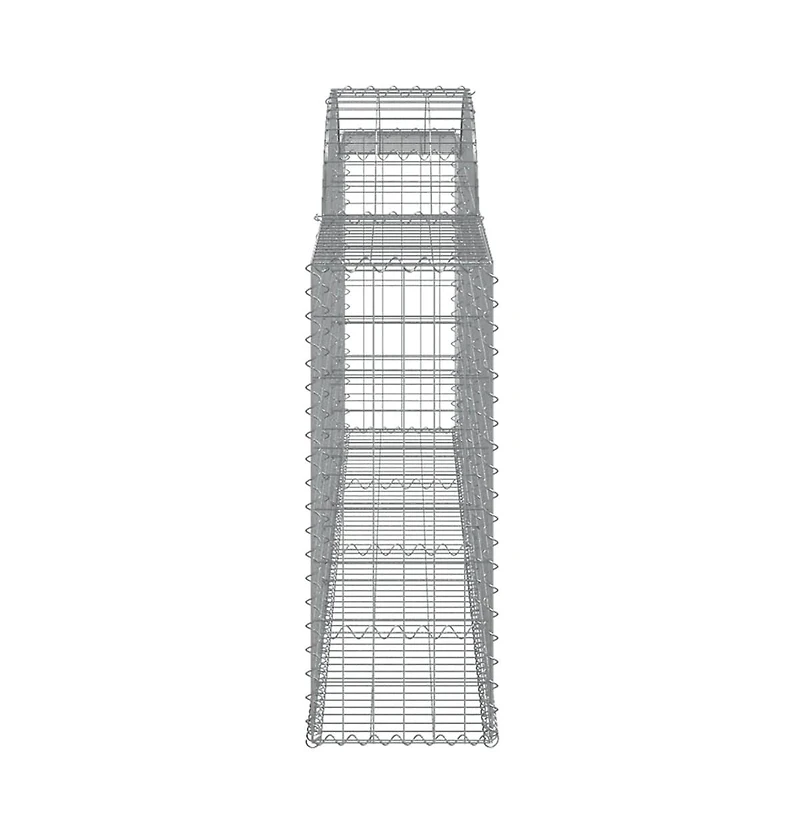 Arched Gabion Basket 118.1"x11.8"x31.5"/39.4" Galvanized Iron