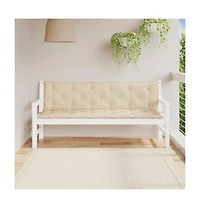 Garden Bench Cushions 2 pcs Beige 70.9"x19.7"x2.8" Oxford Fabric