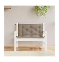 Garden Bench Cushions 2 pcs Taupe 39.4"x19.7"x2.8" Oxford Fabric