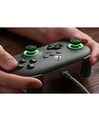 8BitDo Ultimate C Wired Controller for Xbox with Fire Ring Rgb Lighting Hall Effect Joysticks and 1 Month Game Pass Code - Orange