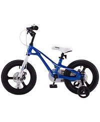 RoyalBaby RoyalMg Galaxy Fleet 16" Children Kids Bicycle w/2 Disc Brakes, Training Wheels, and Kickstand, for Boys and Girls Ages 4 to 7, Blue