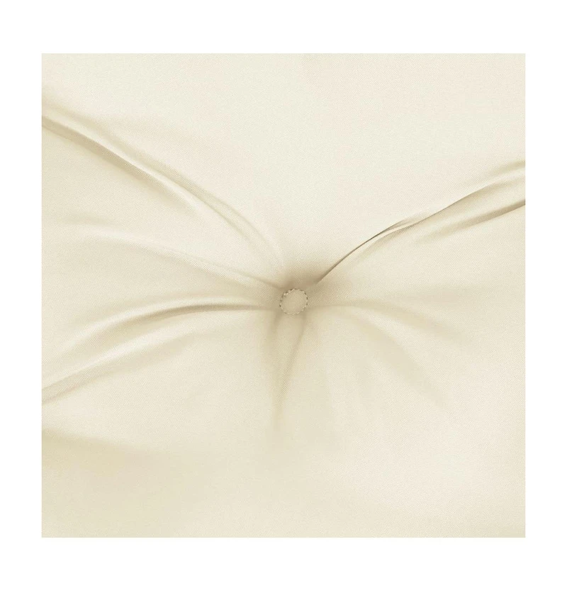 Highback Chair Cushions 4 pcs Cream Oxford Fabric