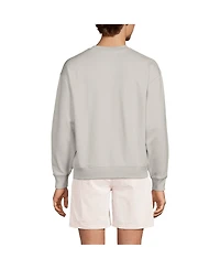 Lands' End Men's Long Sleeve French Terry Vintage Wash Crewneck Sweatshirt