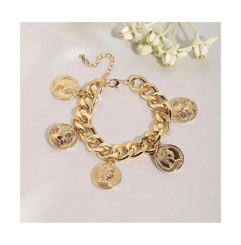 Coin Charm Bracelet