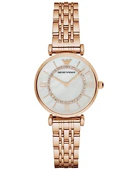 Emporio Armani Women's Rose Gold-Tone Stainless Steel Bracelet Watch 32mm AR1909