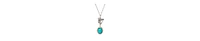 2028 Faux Turquoise Oval Horse Locket Necklace