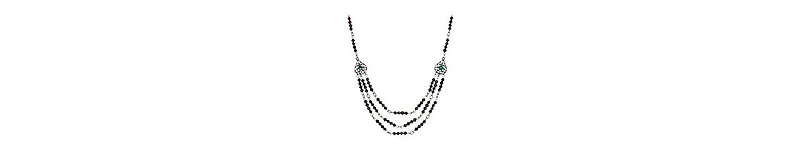 2028 Lantern Bead Triple Drop Necklace