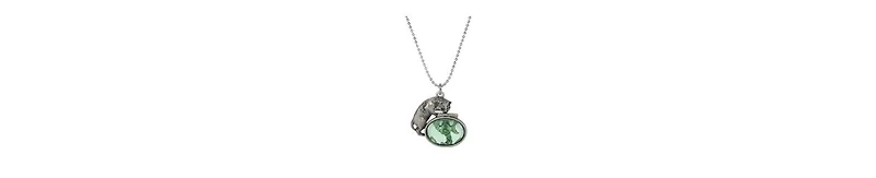 2028 Cat and Fishbowl Pendant Necklace