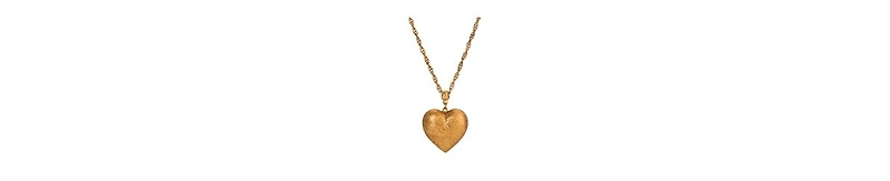 2028 Gold-Tone Floral Heart Pendant Necklace