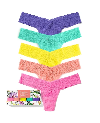 Hanky Panky Women's Signature Lace Low Rise Thong 5 Pack