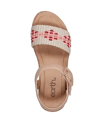 Earth Women's Padma Woven Band Ankle Strap Sandals