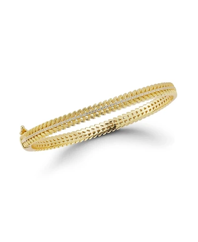 Rachel Zoe Sterling Silver Wreath Bangle Bracelet
