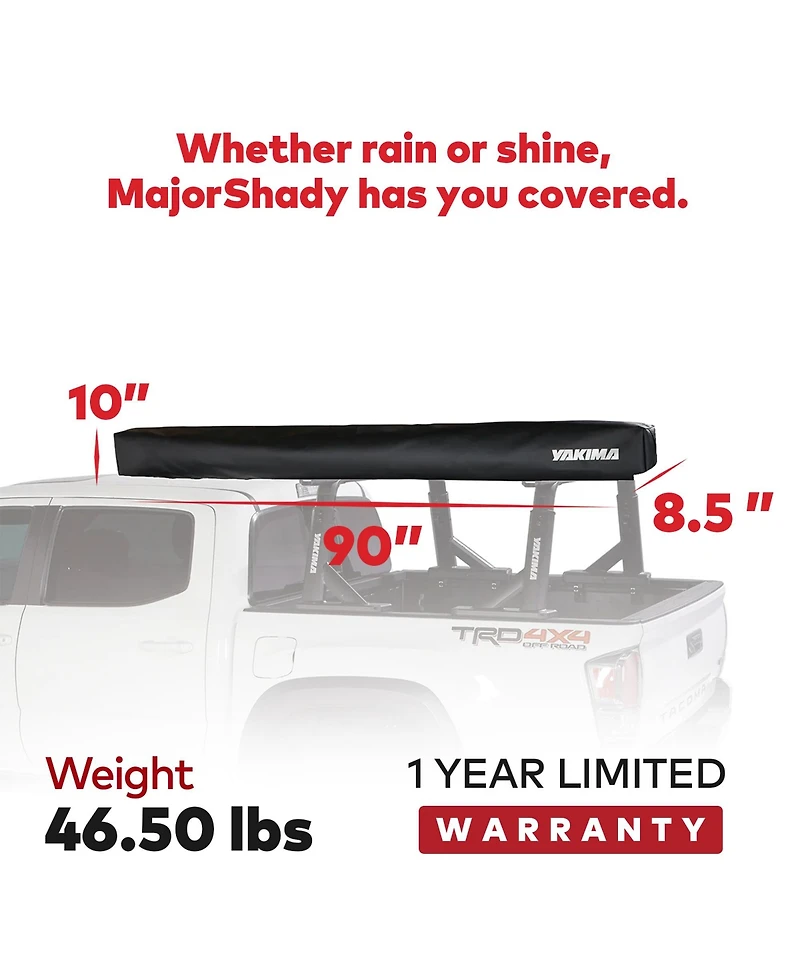 Yakima MajorShady 270 Lh Vehicle Roof Mounted Awning Rugged Vinyl Travel Cover