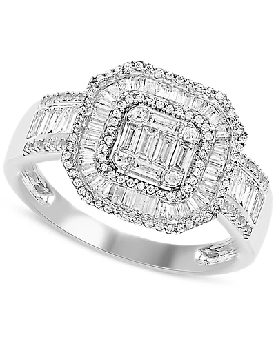 Diamond Cluster Statement Ring (2 ct. t.w.) in 14k White Gold