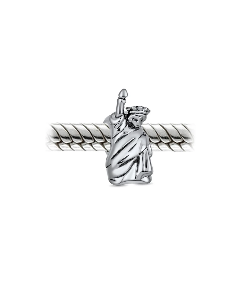 Bling Jewelry Statue Of Liberty Charm Bead Sterling Silver European Bracelet Travel Souvenir