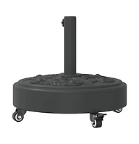 Parasol Base with Wheels for 1.5"/1.9" Poles 59.5 lb Round