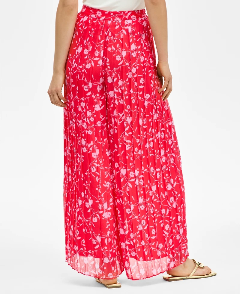 I.n.c. International Concepts Women's Floral-Print Chiffon Wide-Leg Pants, Exclusively at Macy's