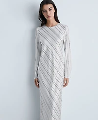 Mango Women's Striped Satin Dress